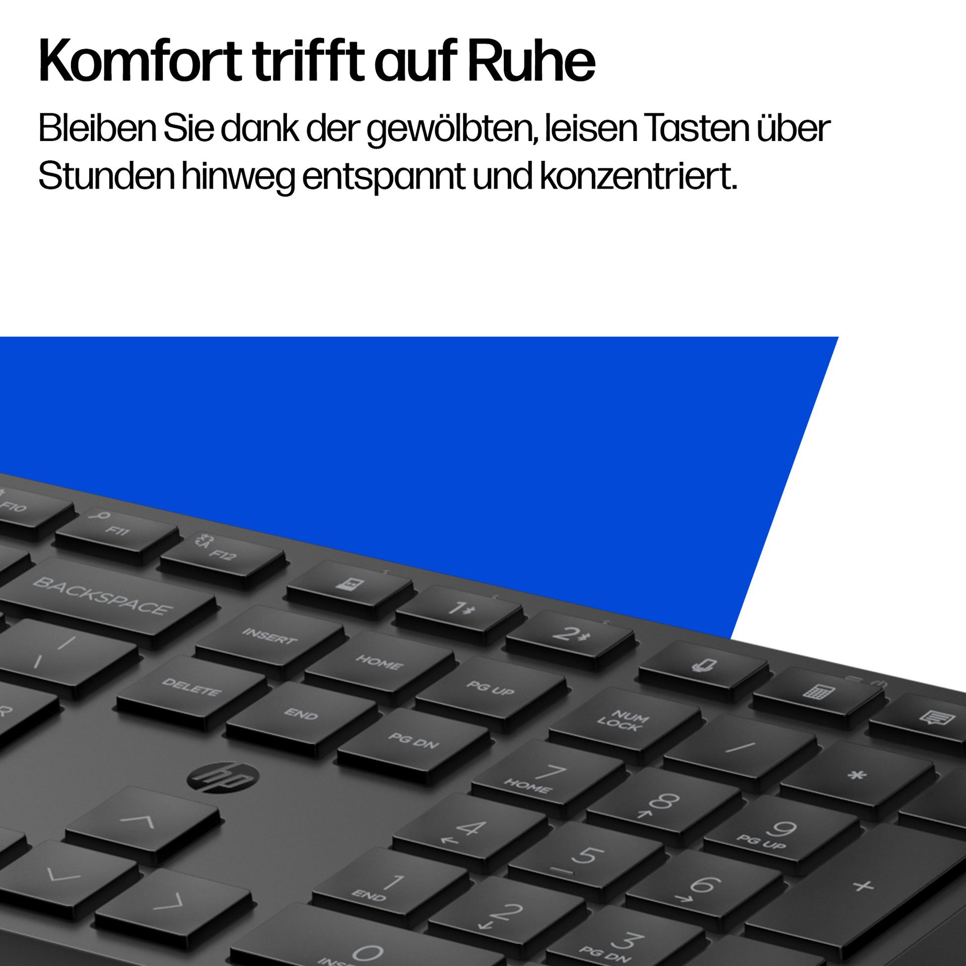 HP 490K – Tastatur – Bluetooth & 2,4 GHz (USB-A Empfänger) – Leise Tasten – Schwarz