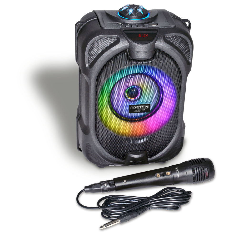 Bontempi 49 1020 – Party-Lautsprecher – 80 W, LED, Schwarz