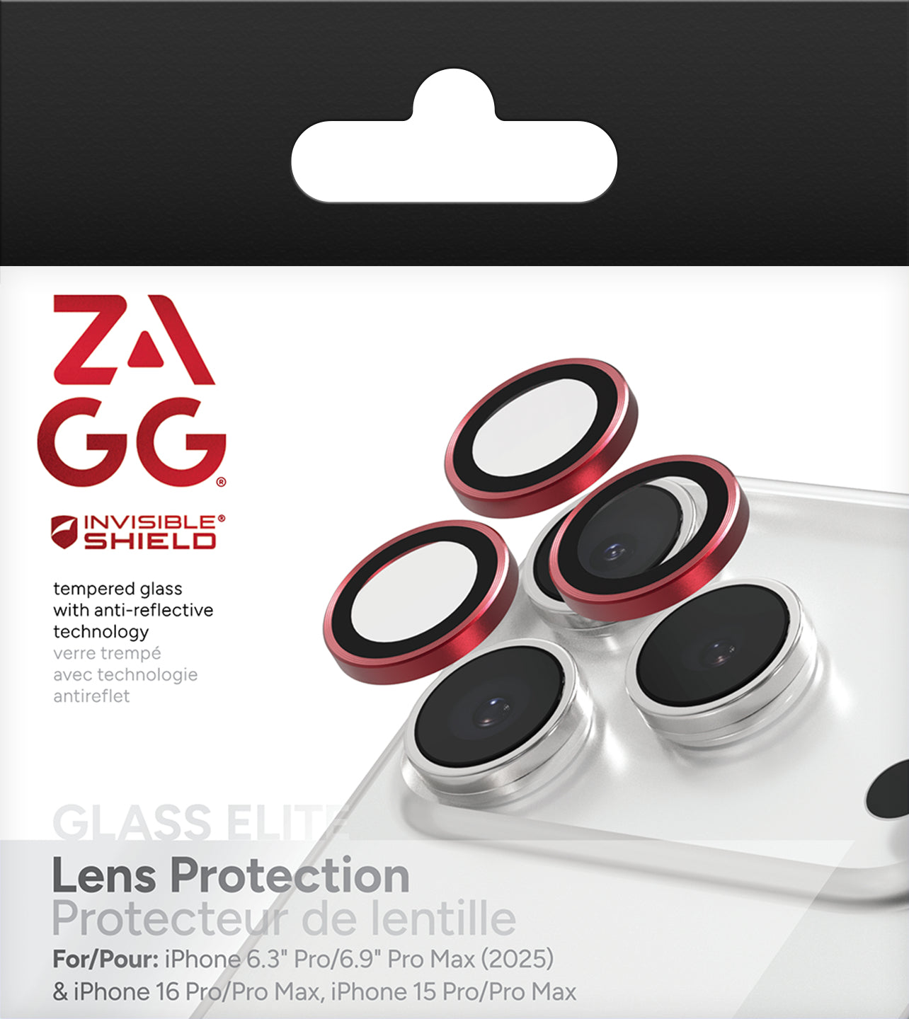 ZAGG Displayschutz (Panzerglas), Kratzresistent – für iPhone 17 Pro/17 Pro Max/16 Pro und andere – 3er-Pack