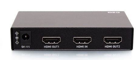 C2G HDMI Splitter, HDMI 2.0, 1× HDMI In / 2× HDMI Out, 4K@60 Hz, HDR, Schwarz