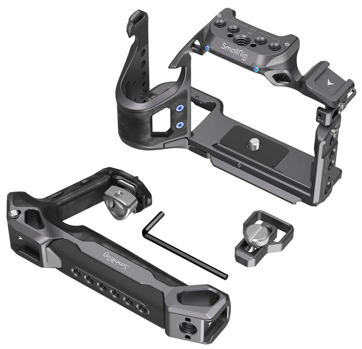 SmallRig Rhinoceros Basic Cage Kit – 161,4 × 149 × 180 mm – für Sony Alpha 7R V, 7 IV, 7S III – Schwarz