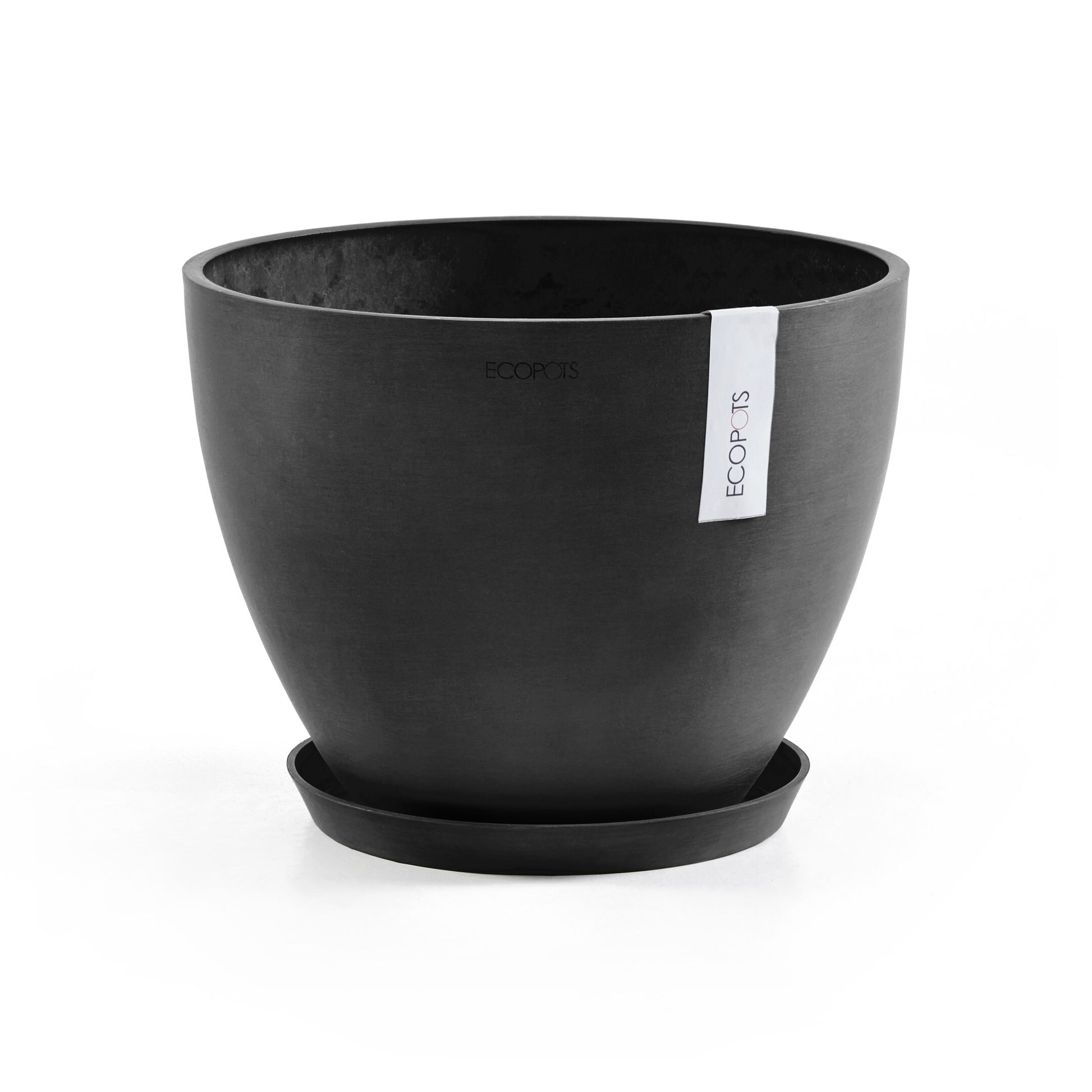 Ecopots Unterteller – Kunststoff, dunkelgrau – Ø 21 × 2,5 cm