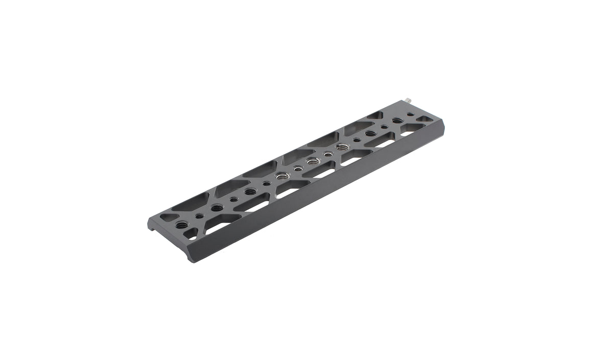 Tilta TT-C16-SIL Schwalbenschwanzplatte – Aluminium, 63,5 × 12,7 × 254 mm, 1/4", 3/8" – Grau