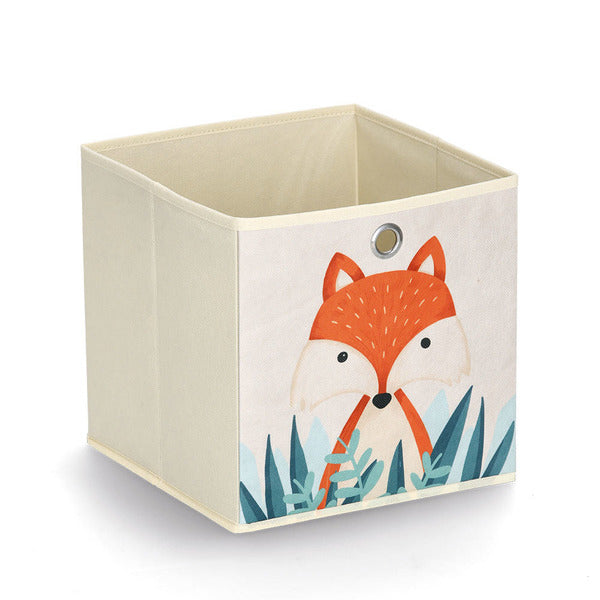 Zeller Present Aufbewahrungsbox – Vlies – Beige – mit Griff – 280 × 280 × 280 mm