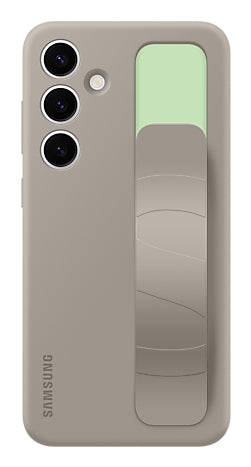 Samsung Backcover – für Samsung Galaxy S25+ – grau – Silikon – mit Ständer