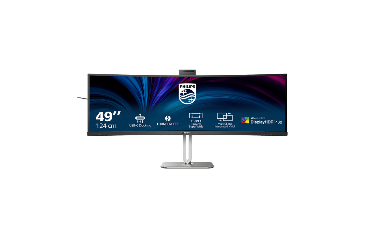 Philips 49B2U6903CH/00 – 49" Curved, 5120 × 1440 (DQHD), VA, 100 Hz, USB‑C 100 W, Thunderbolt 4, Webcam