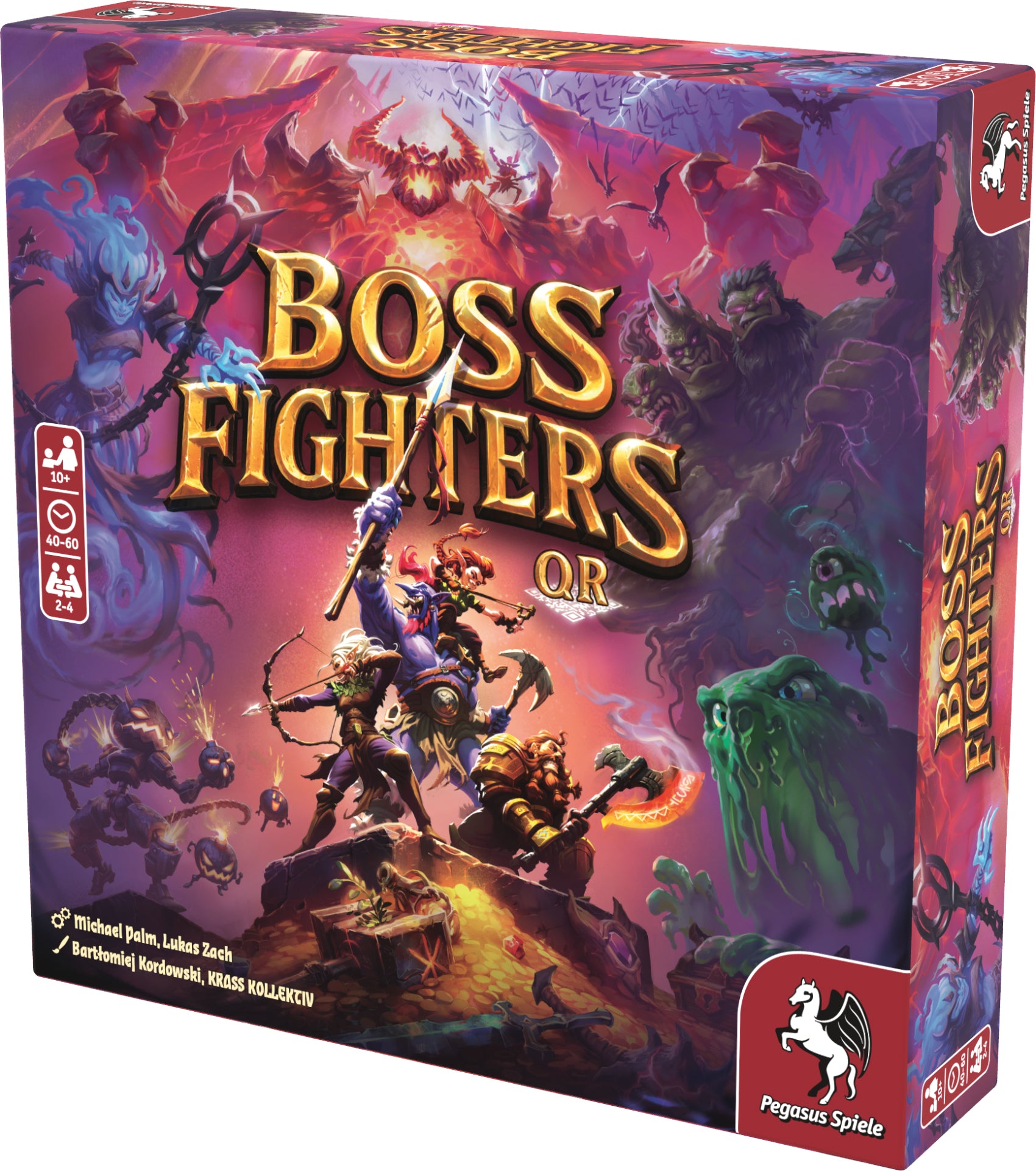 Pegasus Boss Fighters QR Brettspiel, 2–4 Spieler, ab 10 Jahren, 60 Min., EN