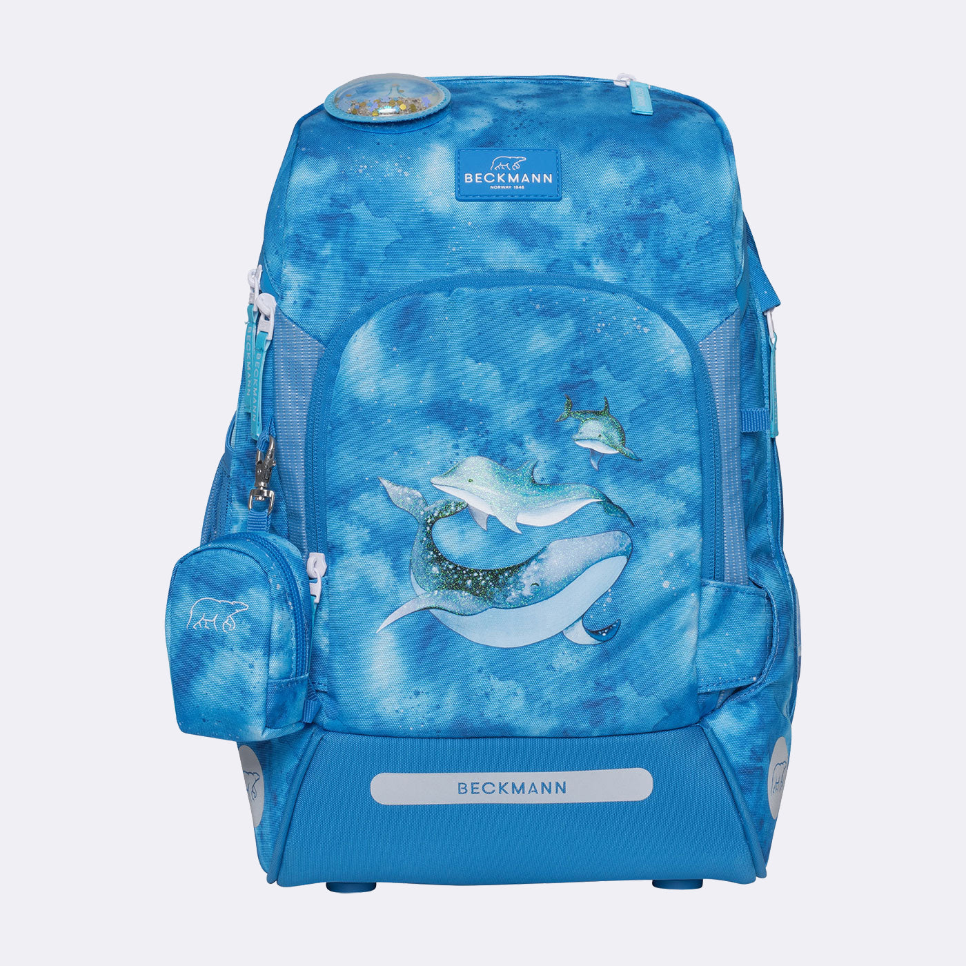 Beckmann Schulrucksack Active Air Flx – 6-teilig – Ocean – Recycelte Materialien – B 26,0×H 39,0×T 22,0 cm
