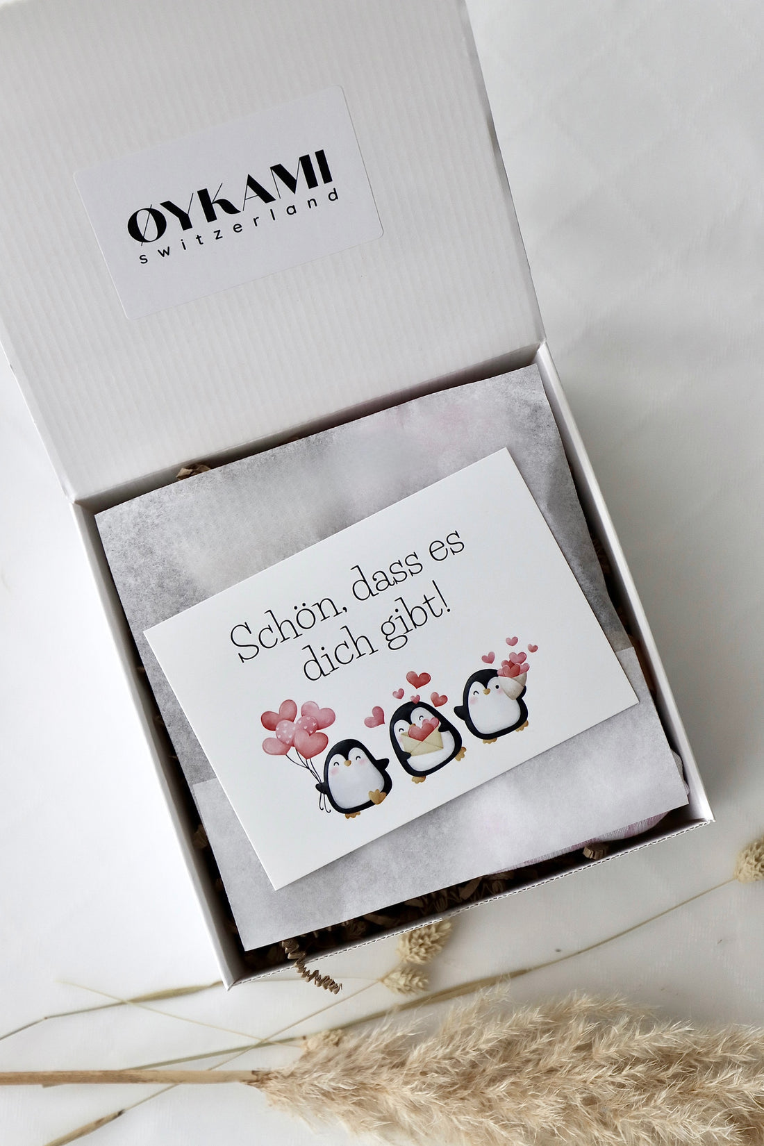Oykami – Geschenkbox – Holz, Baumwolle – Beige