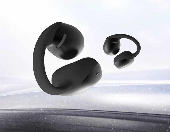 SHOKZ OpenDots Air Ohrbügel True Wireless – Stereo, ANC, mit Ladecase, Schwarz, BT 6.1