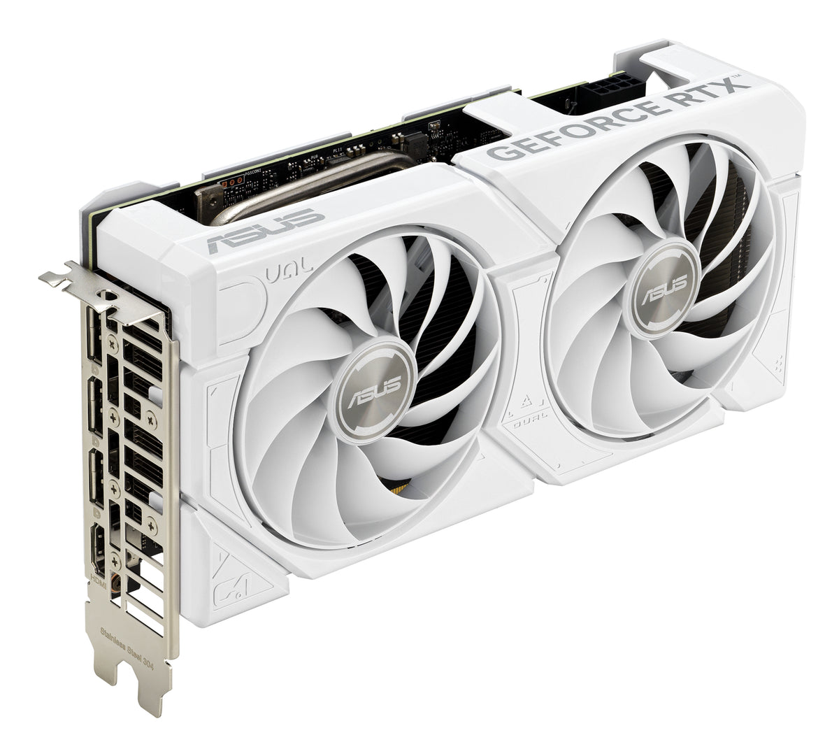 ASUS DUAL RTX 4060 OC EVO WEISS – Grafikkarte – RTX 4060, 8 GB GDDR6, 128-Bit, PCIe 4.0, 2× Lüfter