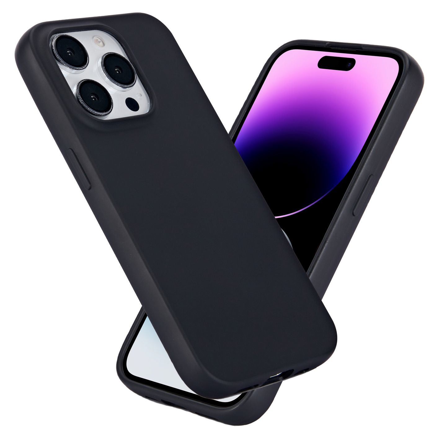 eSTUFF INFINITE (GRS) VIENNA Backcover – für Apple iPhone 15 Pro, TPU, Schwarz, GRS-zertifiziert, stossfest