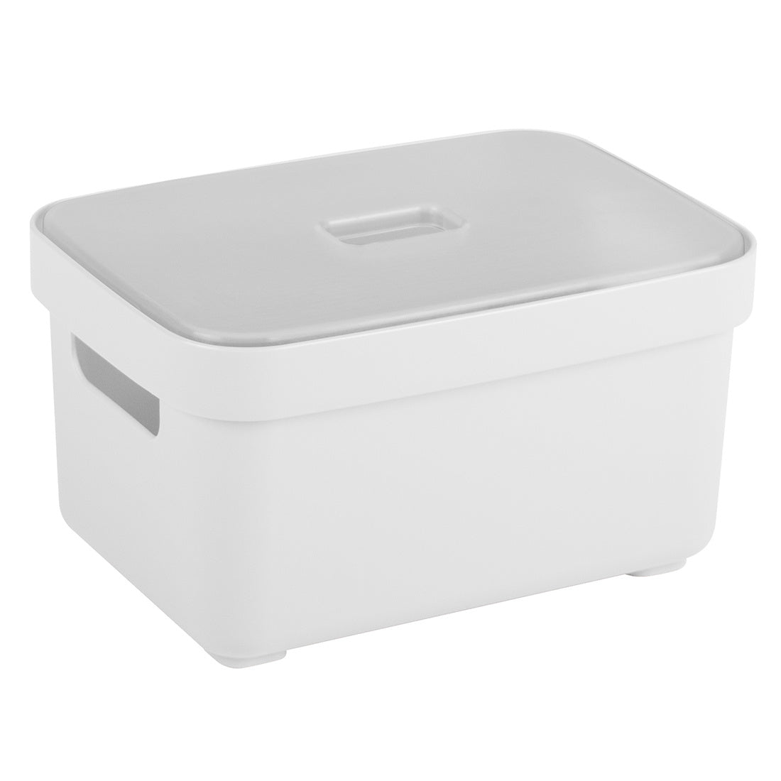 Sigma home Aufbewahrungsbox 2,5 l (ohne Deckel) – Kunststoff – Weiss – 177 × 128 × 93 mm