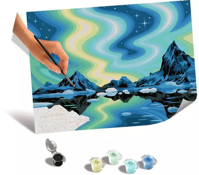 Ravensburger CreArt – Malen-nach-Zahlen-Set Northern Lights – Leinwand – ab 14 Jahren