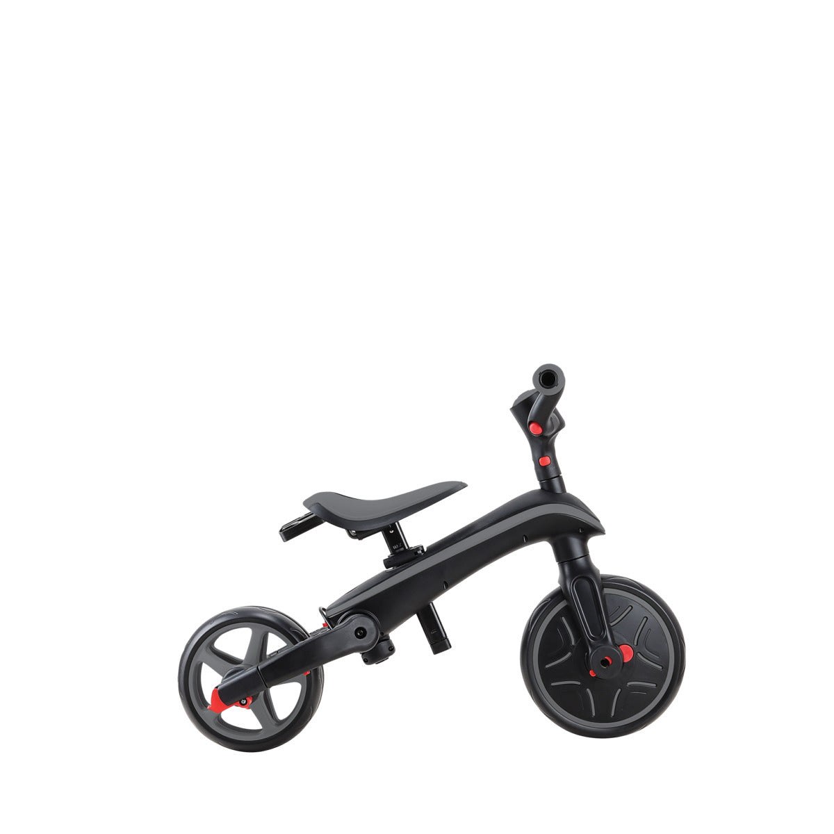 Globber Trike Explorer 4-in-1 Aufsitzlaufrad – faltbar, Push & Pedal, Pedal-Freilauf – ab 10 M. – schwarz/grau