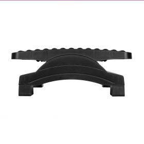 MAUL Fussstütze – Trittfläche 320 × 430 mm, höhenverstellbar, schwarz, Kunststoff