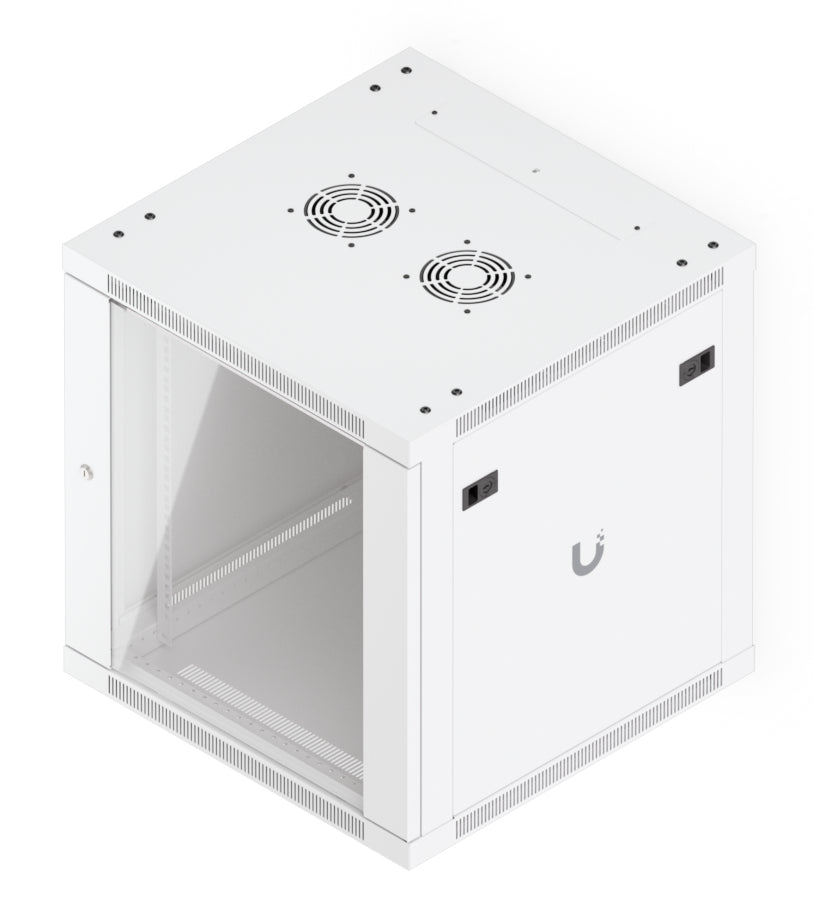 Ubiquiti UACC-Rack-12U-Wand-600-G – 19" Wandverteiler 12U, abschliessbar, 598 × 600 × 639 mm, weiss, Stahl