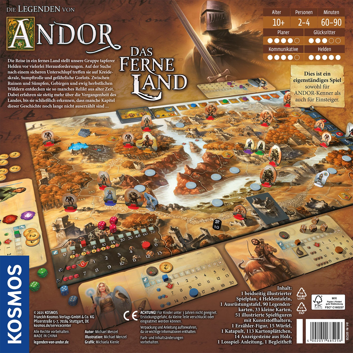 Kosmos Andor Das ferne Land – Kartenspiel, 2–4 Spieler, ab 10 Jahren, 90 Min., DE