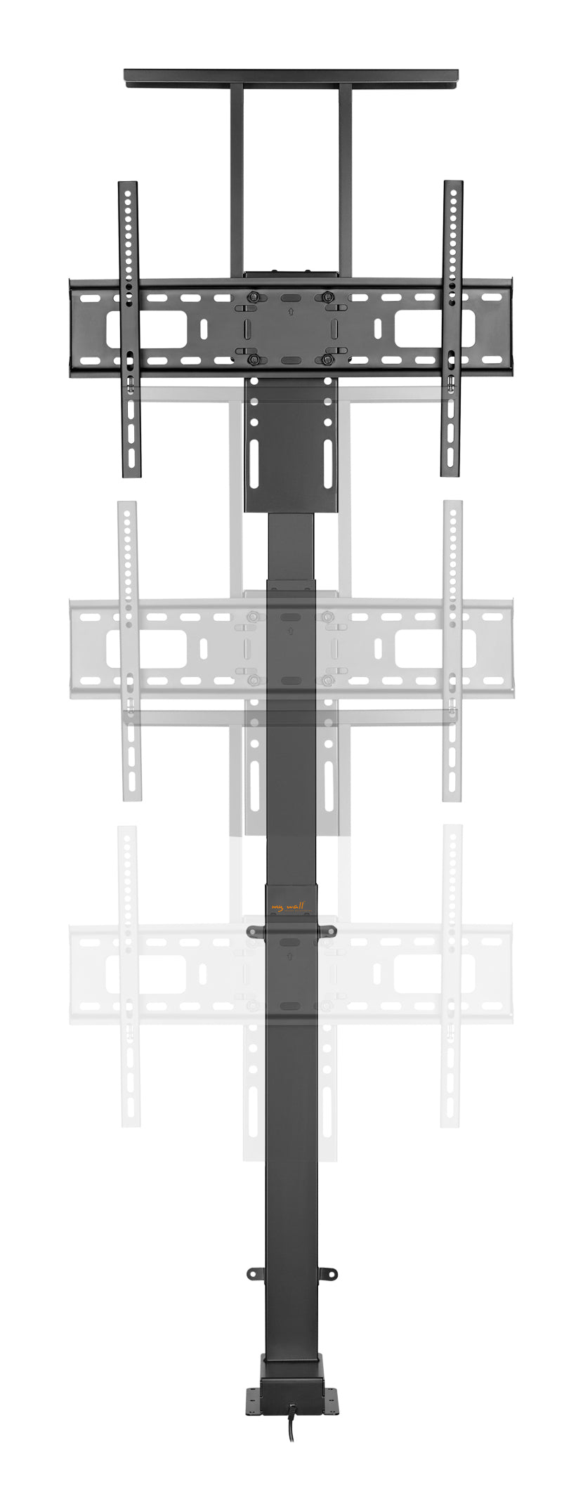 myWall HP 63-1 – Motorisierter Displayständer für 37–65", VESA 200×200–600×400, bis 60 kg, schwarz