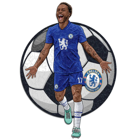 Iconic Puzzles Puzzle Chelsea FC – Raheem Sterling – 270 Teile – 30 × 42 cm – ab 14 J. – Holz – FSC
