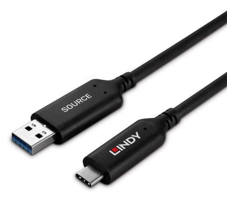 Lindy USB-A-zu-USB-C-Kabel – USB 3.2 Gen 1, geschirmt, 10 m