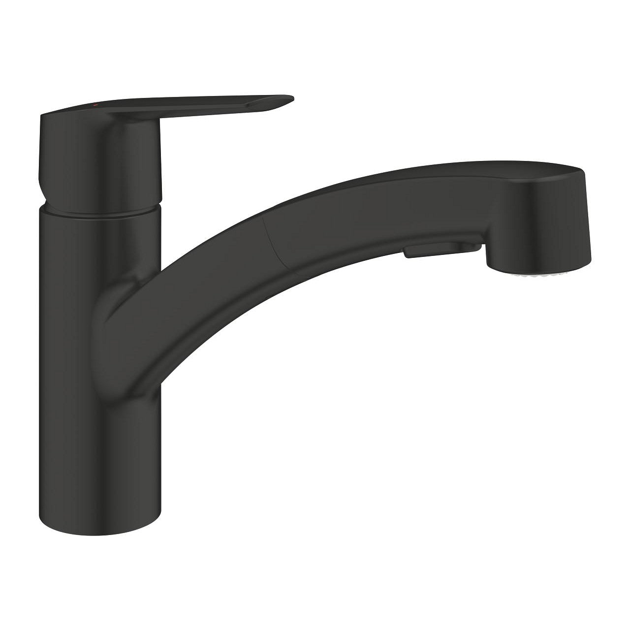 GROHE Start – Küchenarmatur, 5,1 × 22,7 × 18,5 cm, Messing, Schwarz, ausziehbare Brause