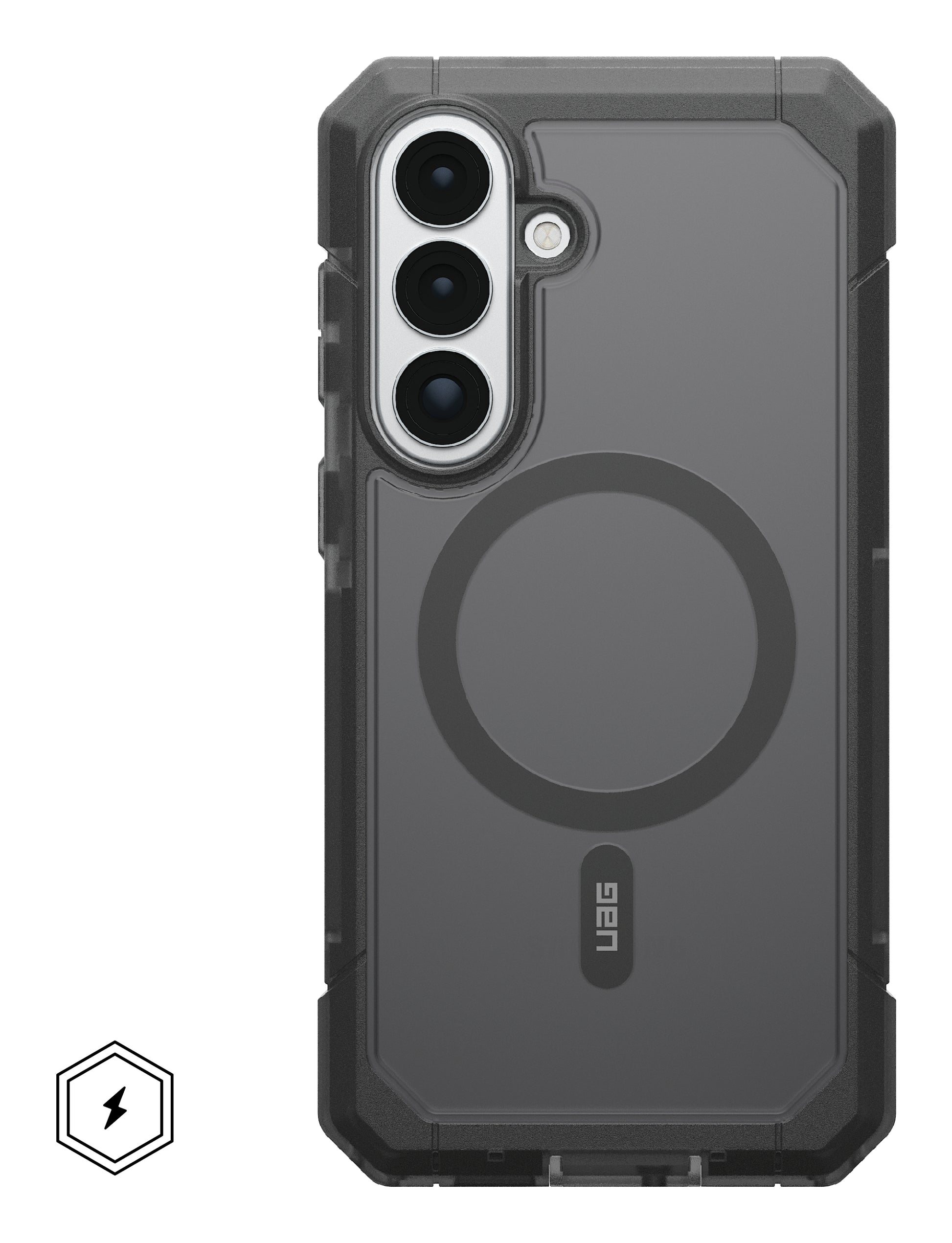 Urban Armor Gear UAG Trooper – Rückcover – für Samsung Galaxy S26+ – MagSafe, mit Ständer, PC, Asche