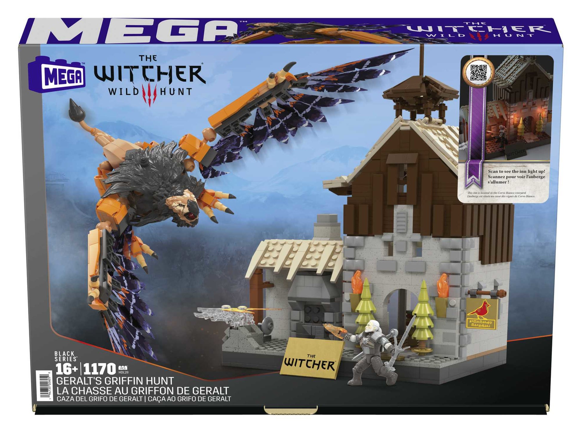 MEGA Geralts Greifjagd Bausatz – The Witcher – 1170-teilig – ab 12 J. – Kunststoff, mehrfarbig, CE