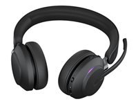 Jabra Evolve2 65 Office-Headset – On-Ear, Stereo, BT, MS Teams zertifiziert, mit USB-A-Dongle, Schwarz