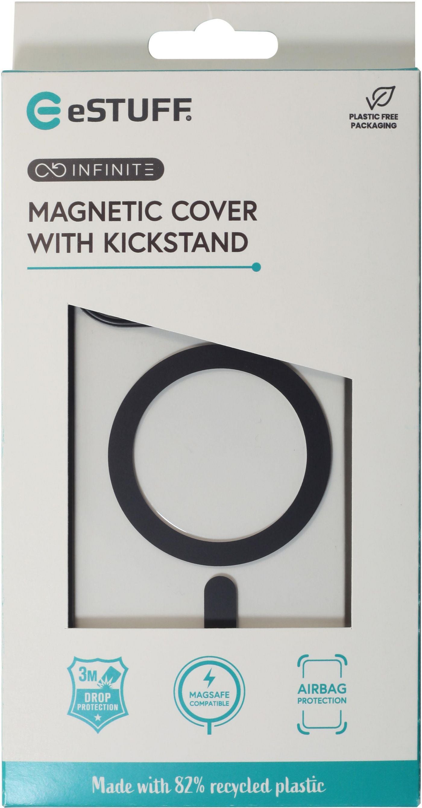 eSTUFF INFINITE HELSINKI Backcover – für Apple iPhone 16 Pro, PC+TPU, Schwarz, GRS-zertifiziert