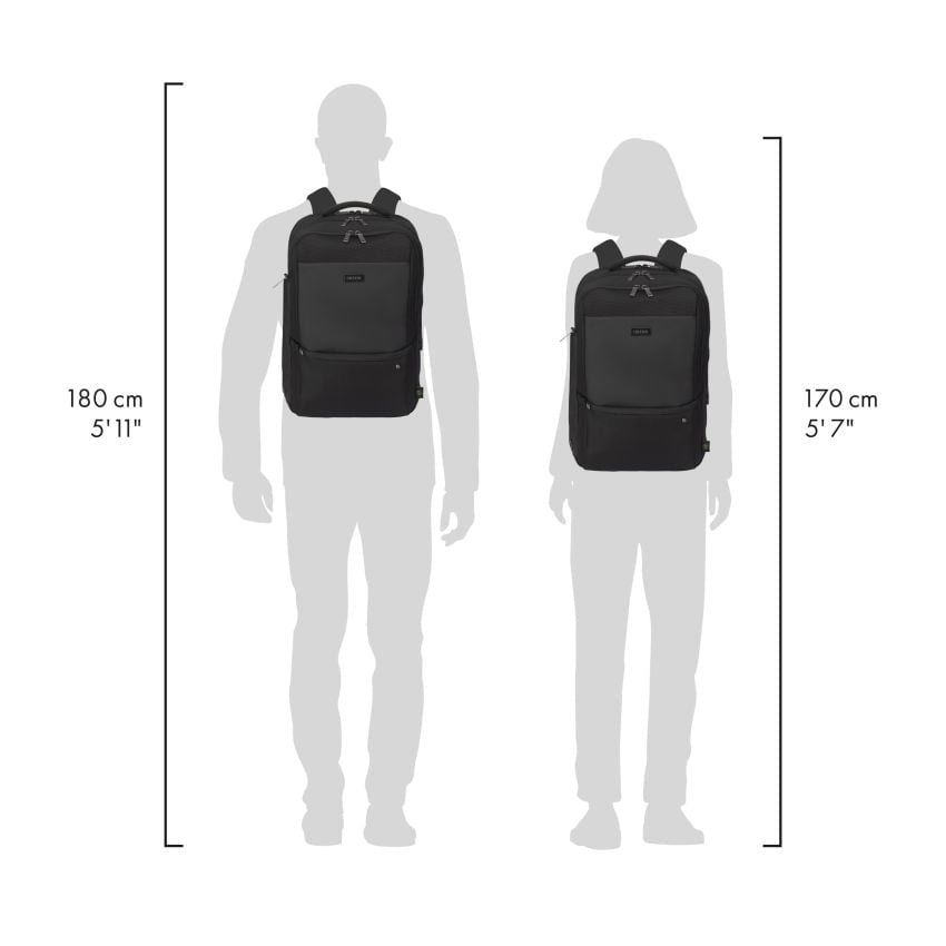 DICOTA Notebook-Tasche bis 17,3" – abschliessbar, mit Schultergurt – Schwarz