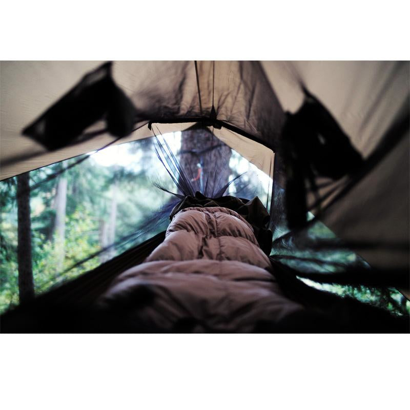 AMAZONAS Abdeckplane (Tarp) – Wassersäule 2000 mm, mit Aufbewahrungsbox – 1400×1680×3400 mm – Braun