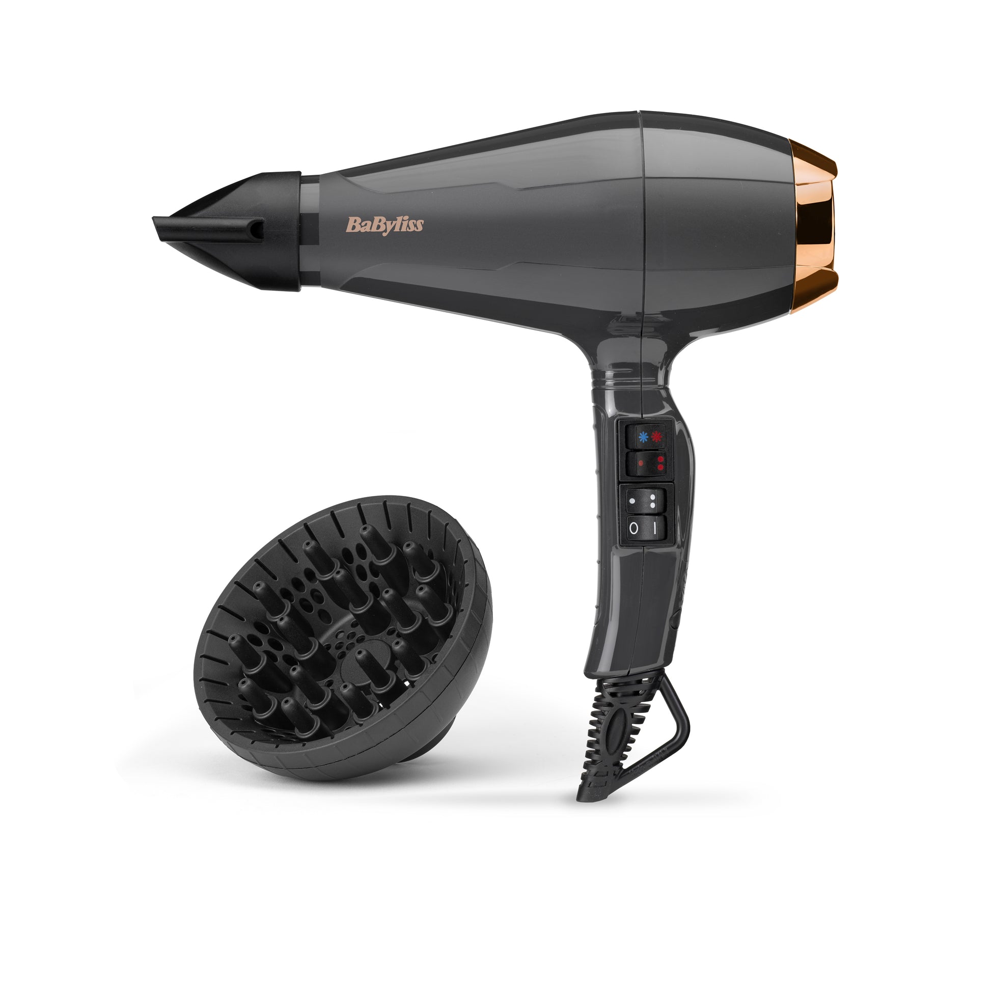 BaByliss Haartrockner 6719DE – 2200 W, AC-Motor, Ionenfunktion, Cool Shot – 2,8 m – Schwarz