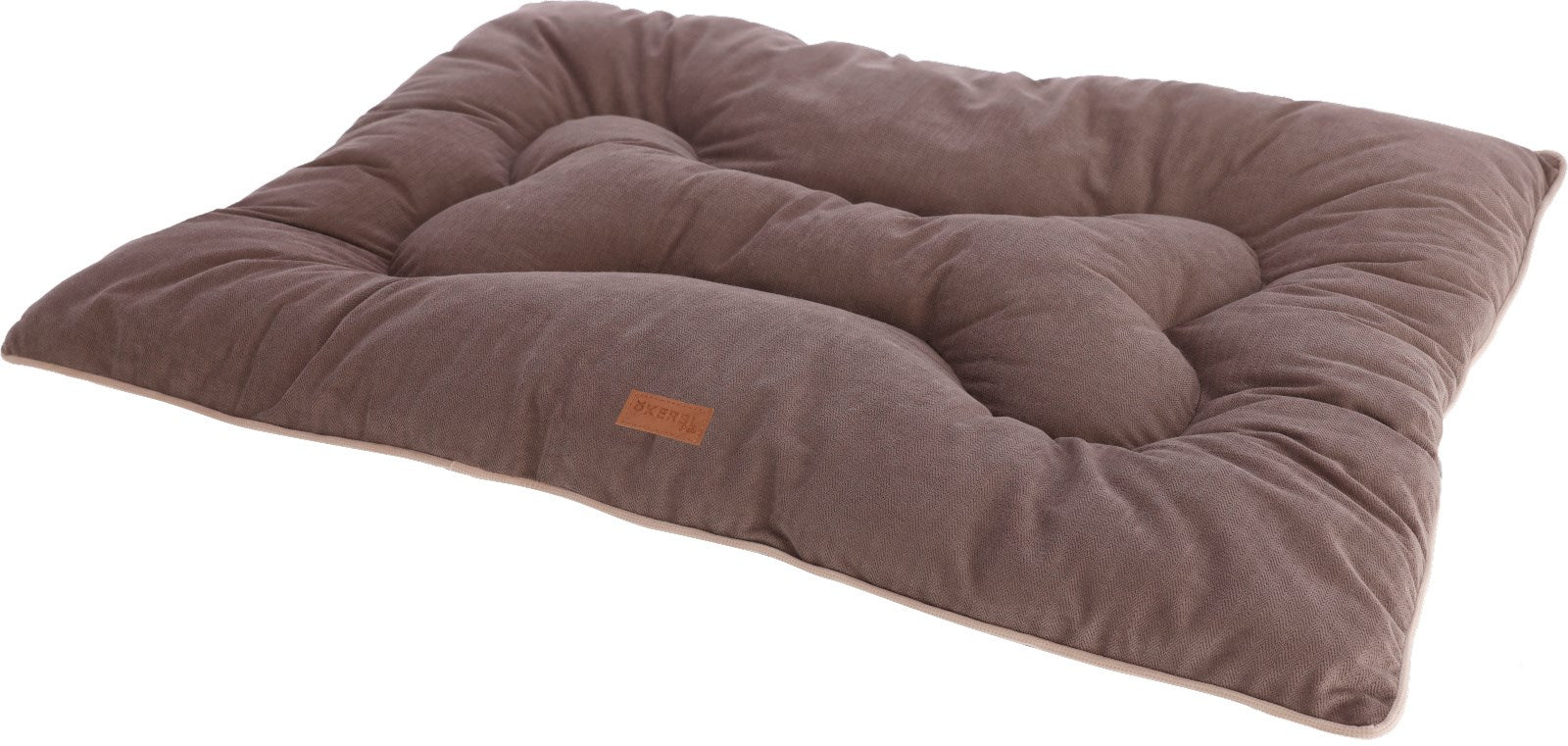 Kerbl Benno Hundekissen – 75 × 100 × 12 cm, Polyesterbezug, abnehmbarer Bezug, Anti-Rutsch-Basis, Braun