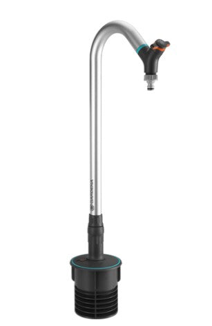Gardena Wasserhahn (Pipeline) – Aluminium, Schwarz, für Pipelinesystem