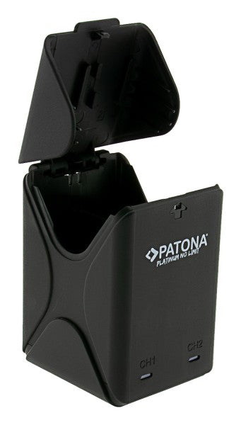 PATONA 4229 Akkulader – 2-fach – für SL5 – Schwarz