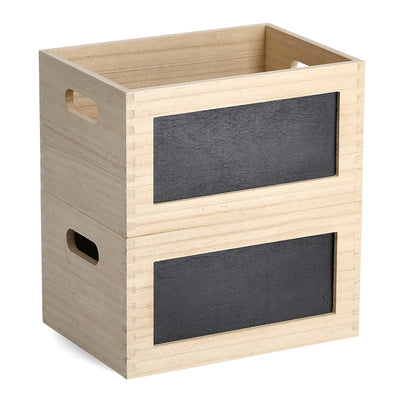 Zeller Present Aufbewahrungsbox (ohne Deckel) – Holz – Natur – mit Griff – 280 × 150 × 200 mm