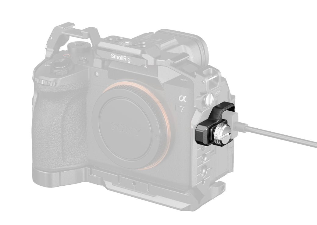 SmallRig 6406 Montageschelle – Aluminium, 27 × 23,5 × 37 mm, 1/4" – für Sony Alpha 7 V/7 IV – Schwarz