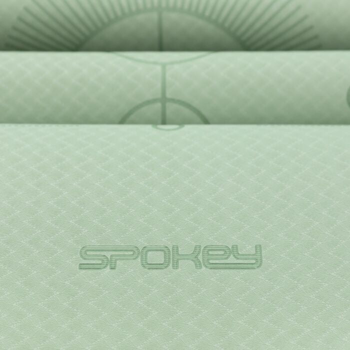 Spokey Fitnessmatte Mandala – rutschfest – 160 × 61 × 0,4 cm – grün – TPE