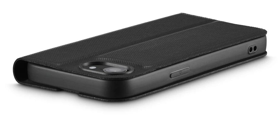 Hama Daily Protect Wallethülle – für Apple iPhone 16e, mit Ständer, 2 Kartenfächer, PU+TPU, Schwarz