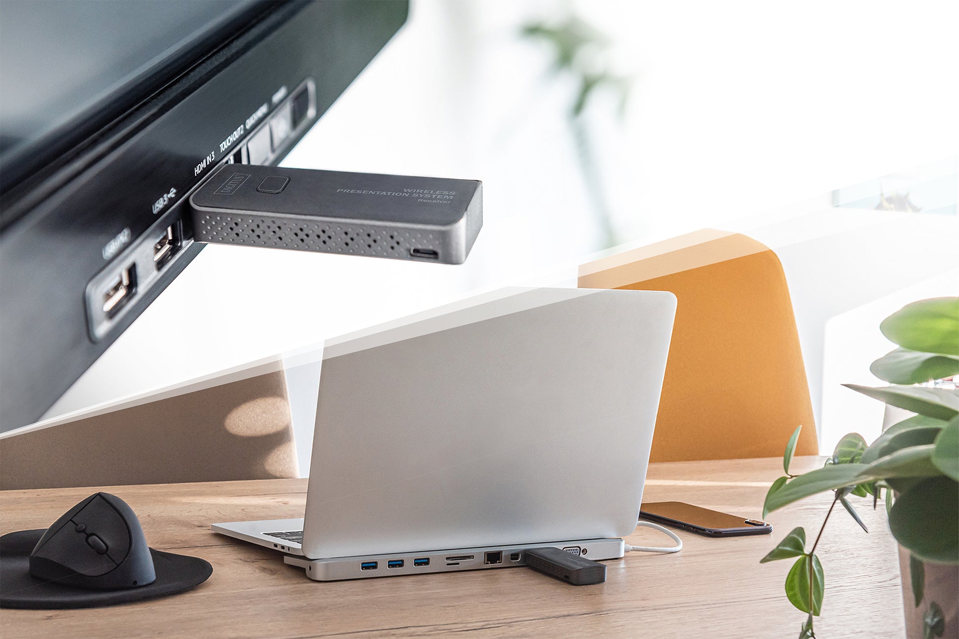 Digitus Click & Present Mini – Drahtloses Präsentationssystem – Full HD, HDMI, Micro-USB, WLAN