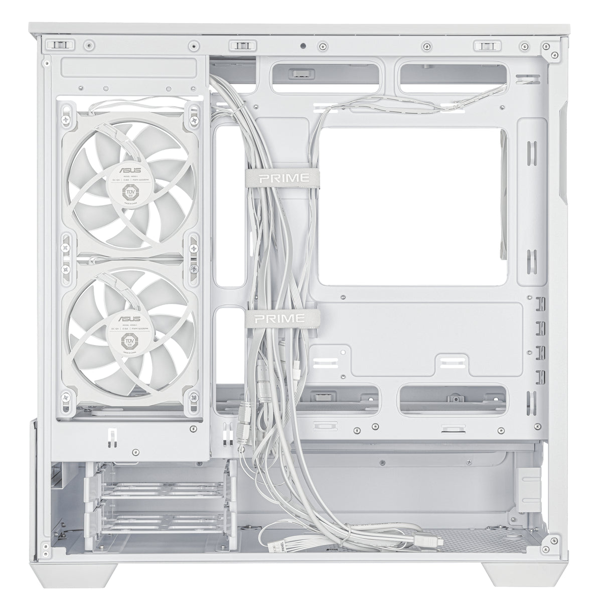 ASUS AP202 PRIME TG – PC-Gehäuse – Mid-Tower, für Micro-ATX, Mini-ITX, 6 Lüfterplätze, Schwarz, Hartglas