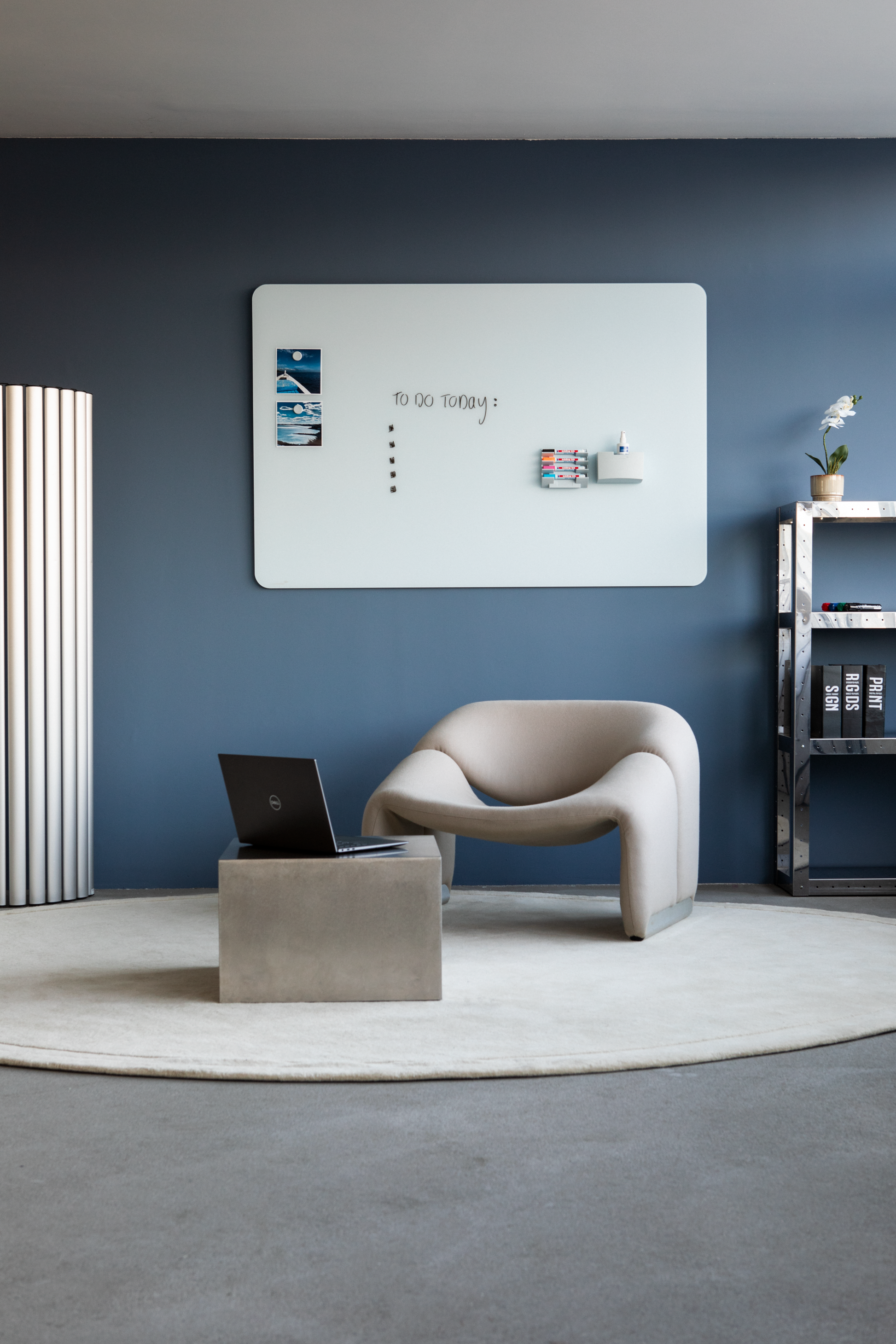 Legamaster Whiteboard – 120 × 90 cm, Glas, magnetisch, Wandmontage, inkl. Magnete, Marker, Montagesatz