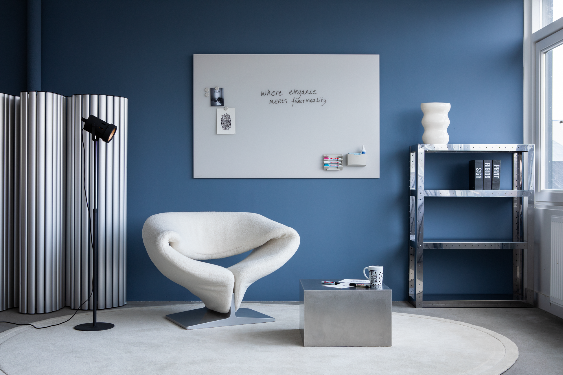 Legamaster Whiteboard – 150 × 100 cm, Glas (matt), magnetisch, Wandmontage, inkl. 2 Magnete
