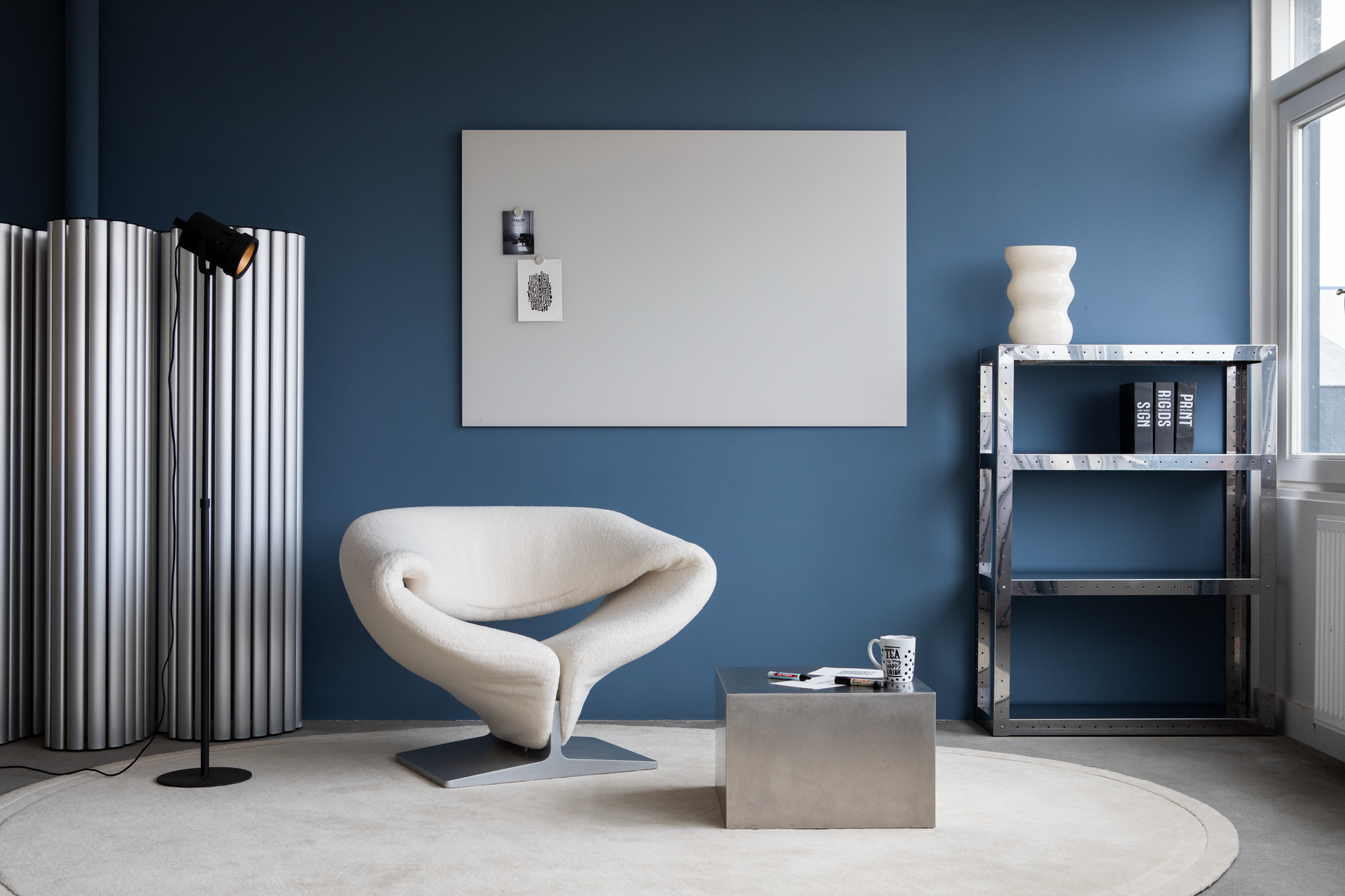 Legamaster Whiteboard – 120 × 90 cm, Glas, magnetisch, Wandmontage, inkl. 2 Magnete