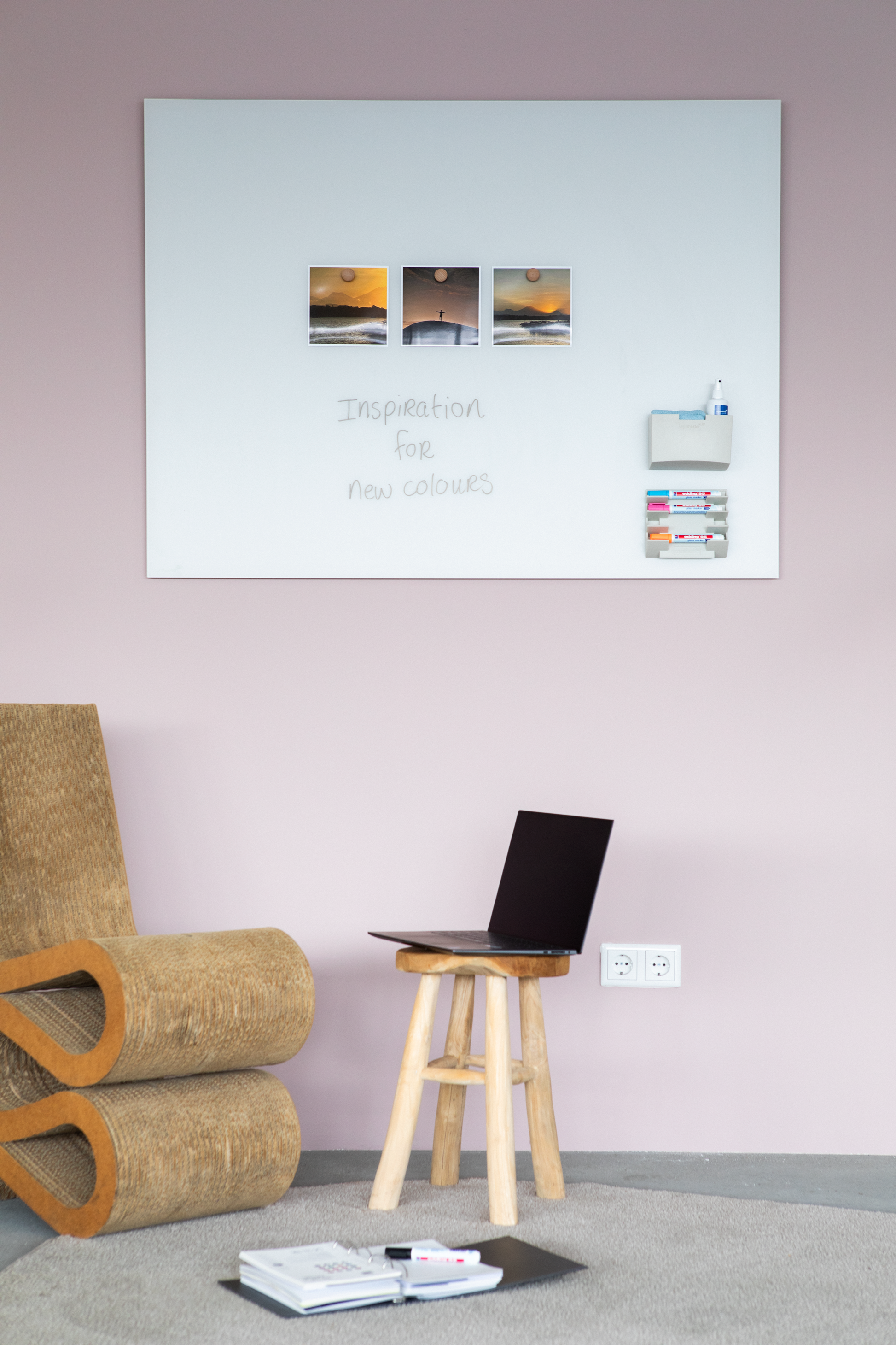 Legamaster Whiteboard – 150 × 100 cm, Glas (matt), magnetisch, Wandmontage, inkl. 2 Magnete