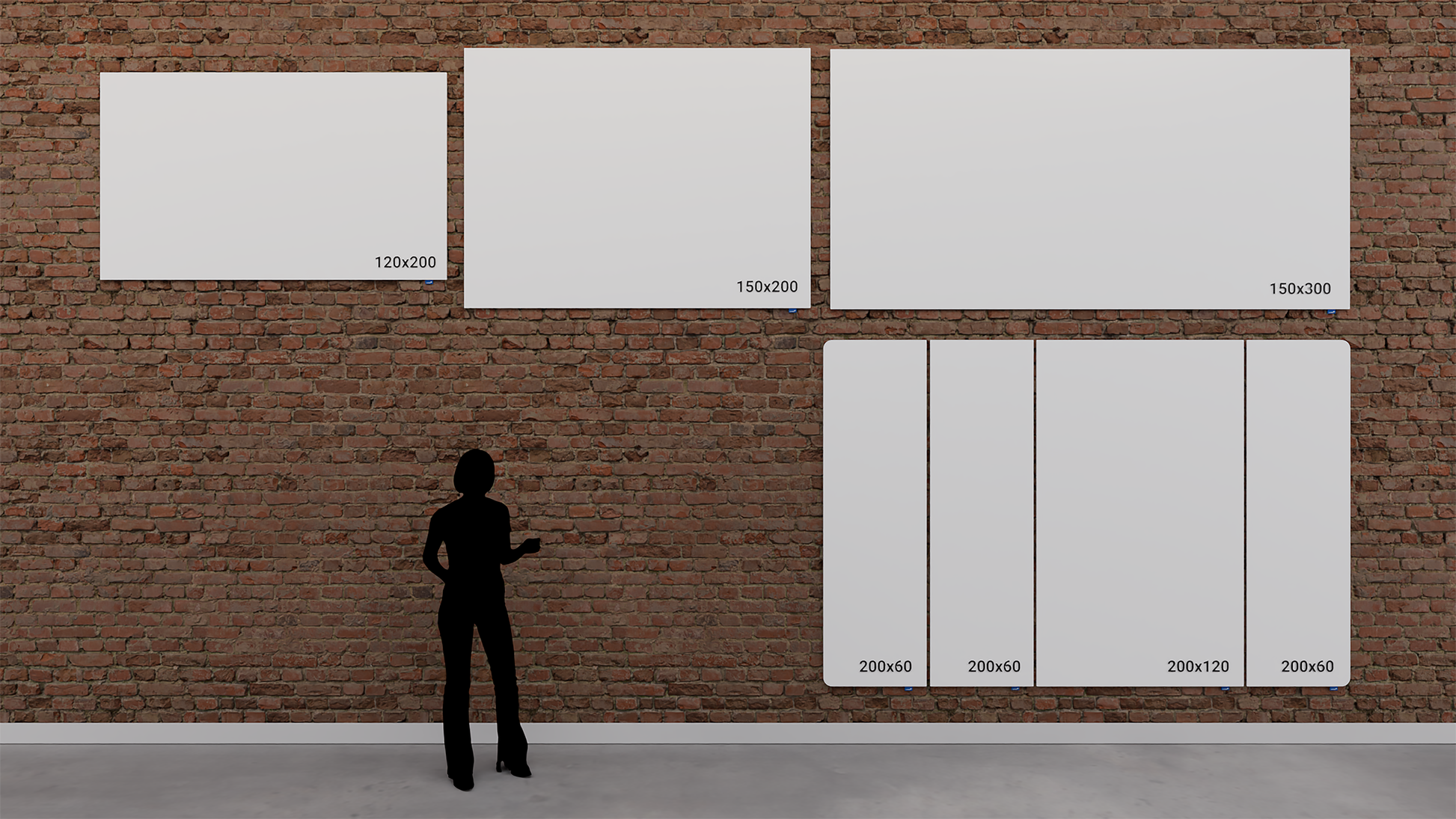 Legamaster WALL-UP Whiteboard – Emaille, magnetisch, rahmenlos – 60 × 200 cm