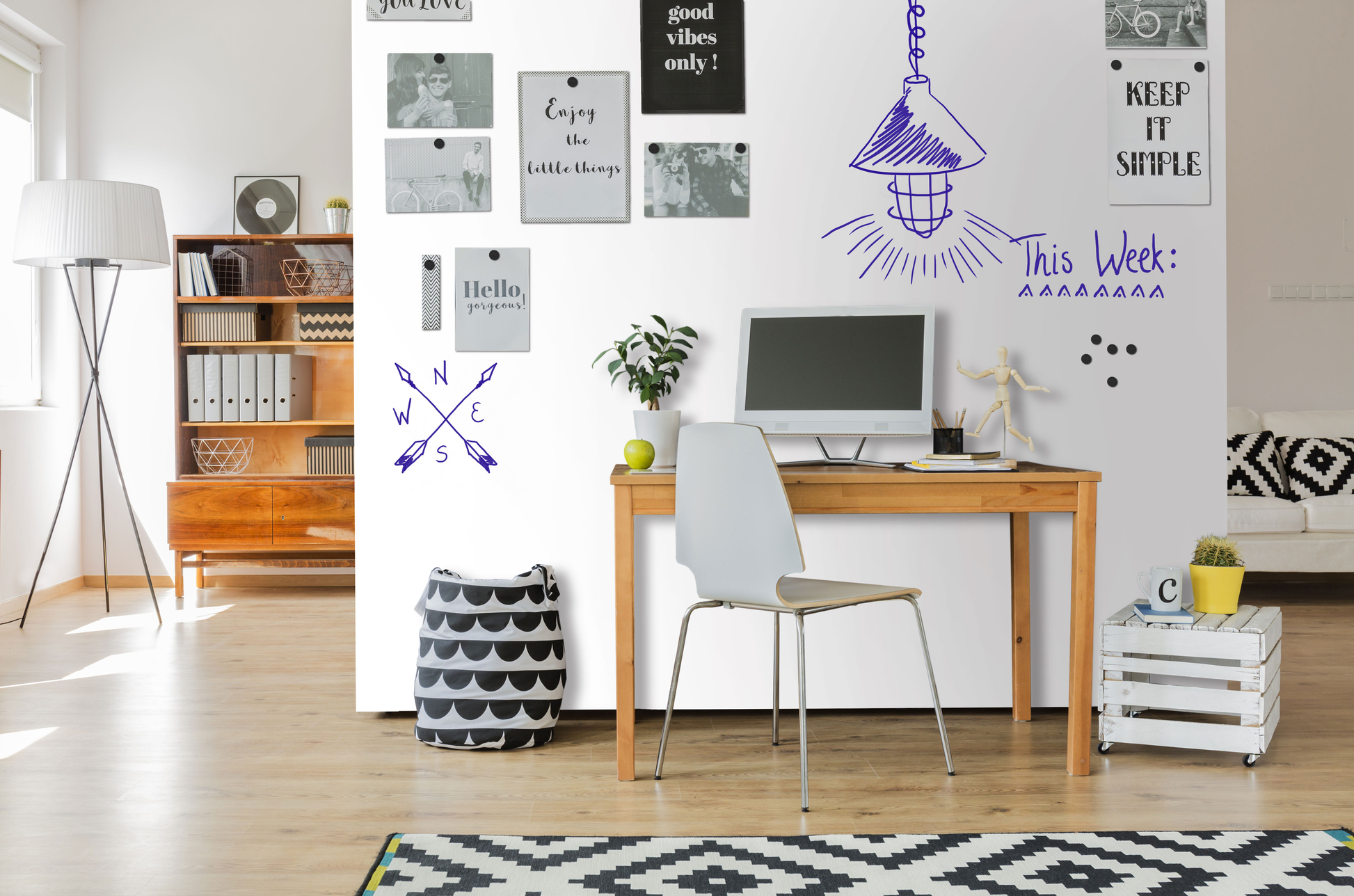 Legamaster Whiteboard – 101 × 300 cm