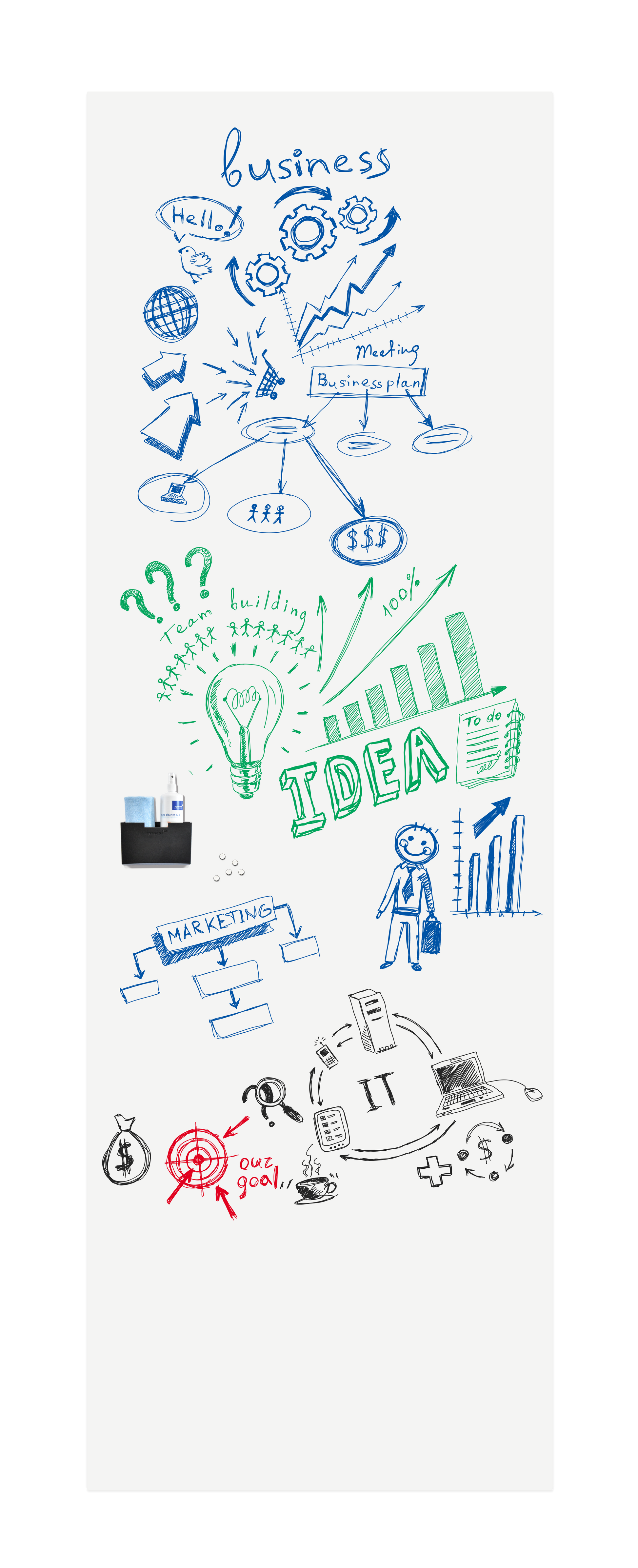 Legamaster Whiteboard – 101 × 1200 cm