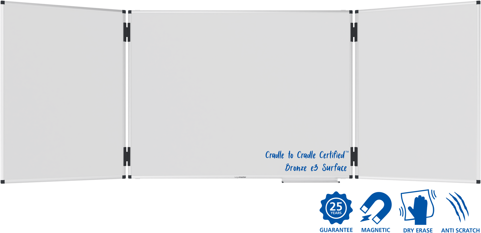 Legamaster UNITE PLUS Klapptafel Whiteboard – Emaille, magnetisch – 120 × 90 cm